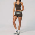 Summer 2PCS Yoga Set Women's Tracksuit Fashion Polka Dot And Striped Workout Sets Gym Outfits High Waist Butt Lift Yoga Clothes