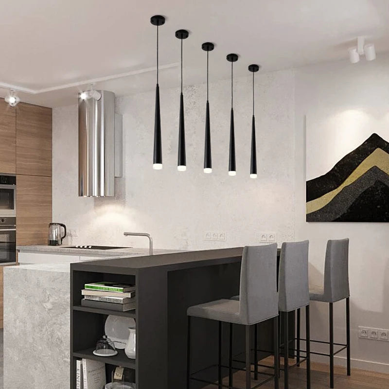 LED Stair Pendant Lights Modren Villa Indoor Lighting Hanglamp Shop Window Pendant Lamps 3/5/7/10/12/15 Heads Lamparas Luminaria