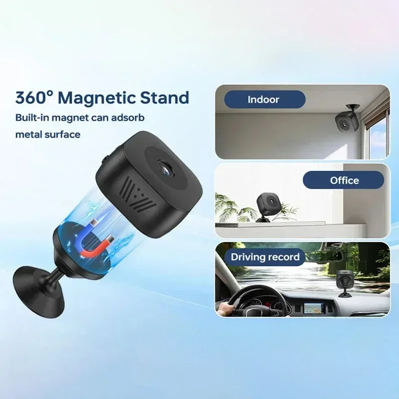 Mini Security Camera 4K Full HD Wireless WiFi Surveillance With 2 Way Audio Motion Detection Intelligent Infrared Night Vision