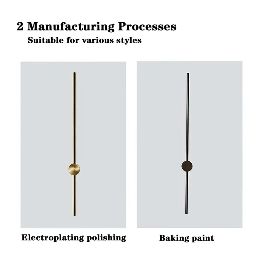2/1 PCS Modern Led Wall Lamp 350° Touch Switch Long Wall Light For Home Living Room Sofa Background Wall Sconce Lighting Fixture