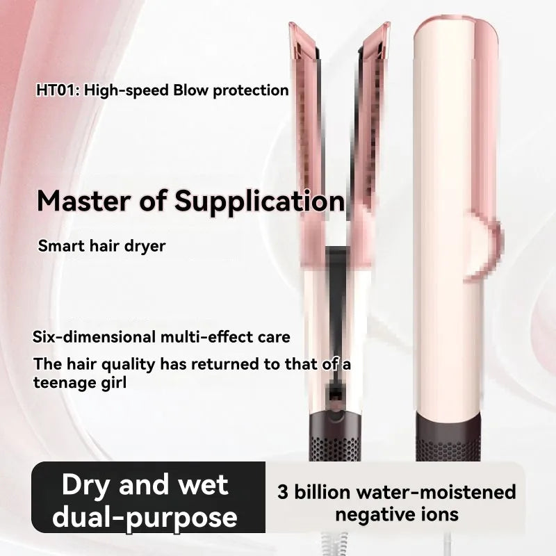 A63P Top Home Electric Hair Dryer And Straightener 2-In-1 Hair Styler Home Styling Tool UK Plug