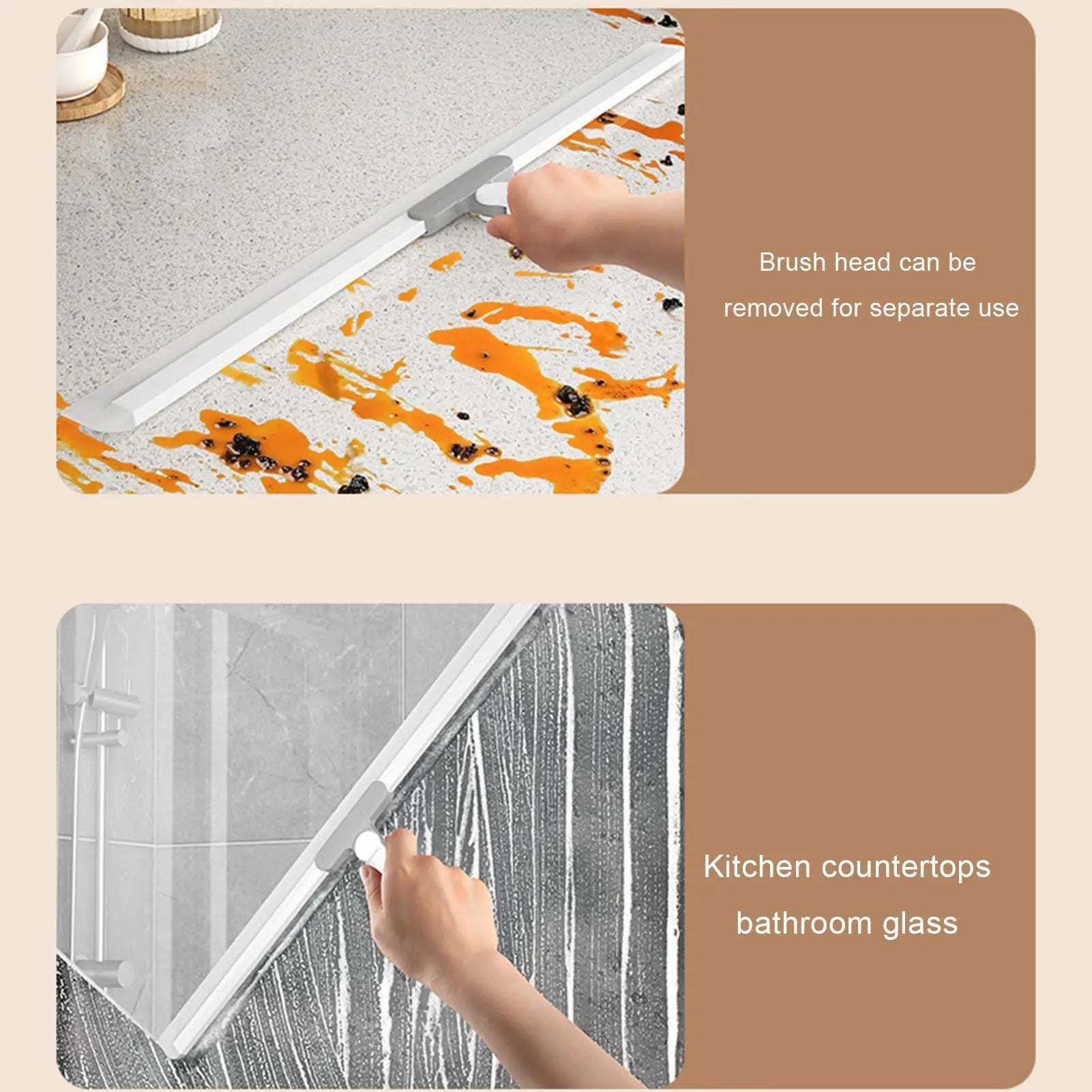 35/45/55cm Silicone Wiper Scraper Broom Glass Wiper Floor Mop Household Bathroom Sweeping Water Silicone Scraper Broom