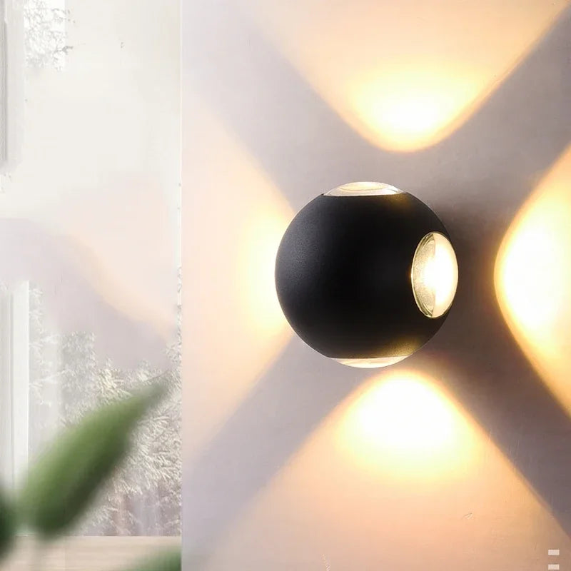 Modern Up Down Black White Wall Lights for Home Hotel Office Luxury Creative Aisle Corridor Porch Sconce