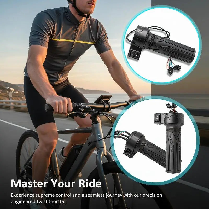 @*Scooter Electric Bike Handlebar with 3-Speed Grip for Smooth and Responsive Control