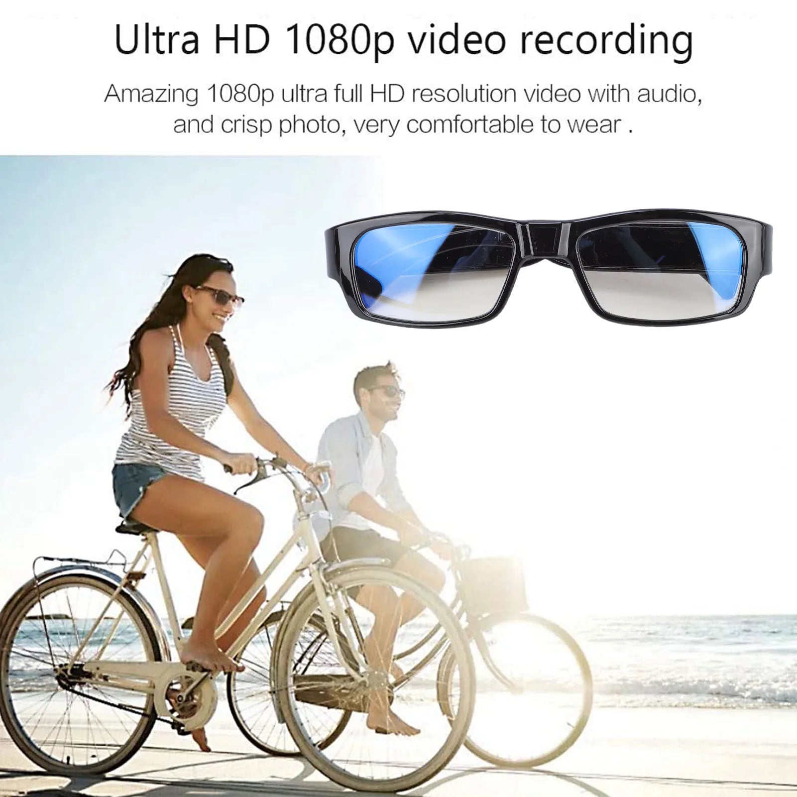Camera Glasses Sports Action 1080P HD Video Recording Photos Taking for Cycling Outdoor Activities Action Glasses Camera