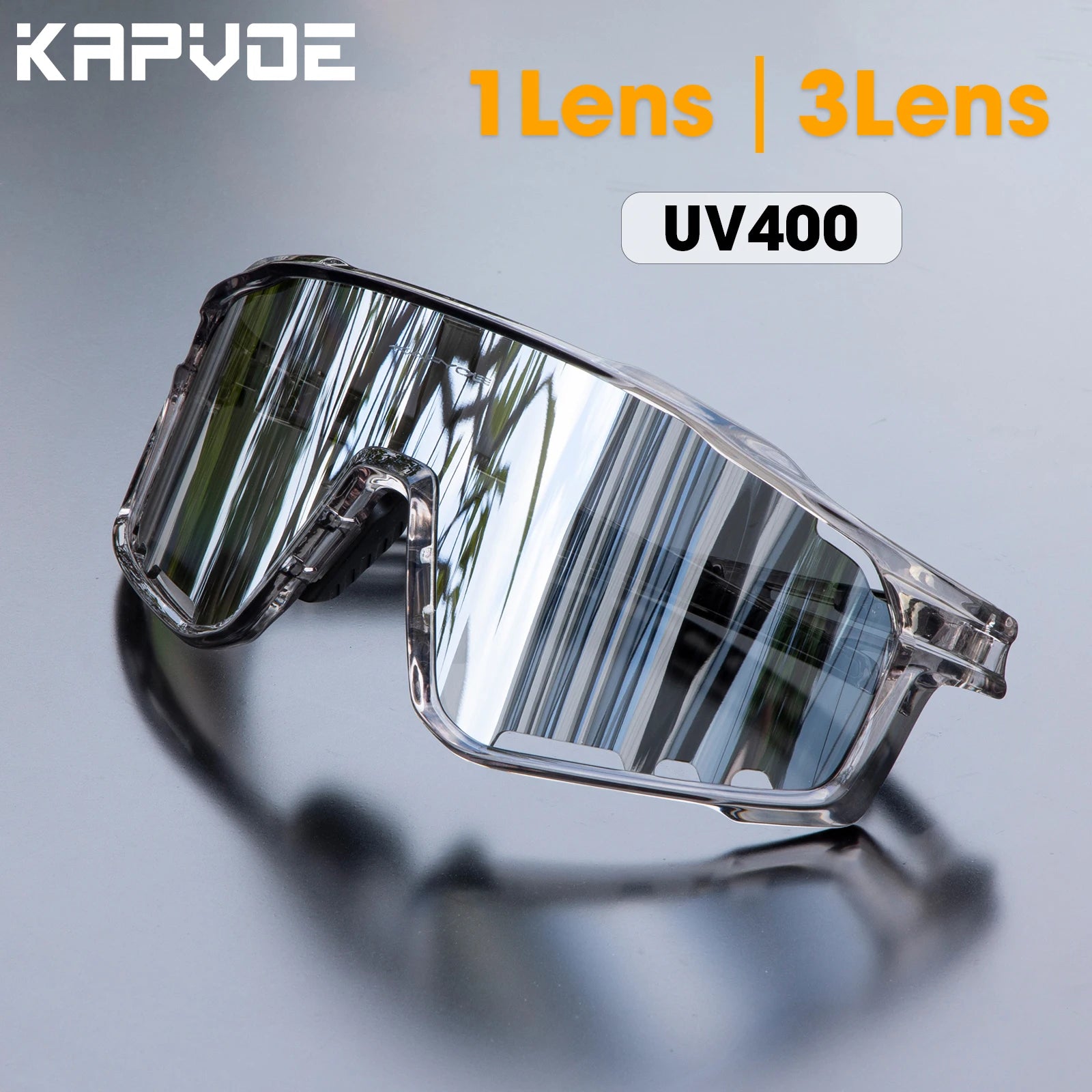 KAPVOE UV400 Cycling Glasses Men MTB Cycling Sunglasses Outdoor Sports Running Eyewear Women Road Bike Glasses