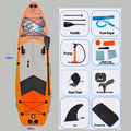 Portable Inflatable Paddleboards Set for Water Fishing Use Durable PVC Brushed Material SUP Platforms Water Yoga Exercise Boards