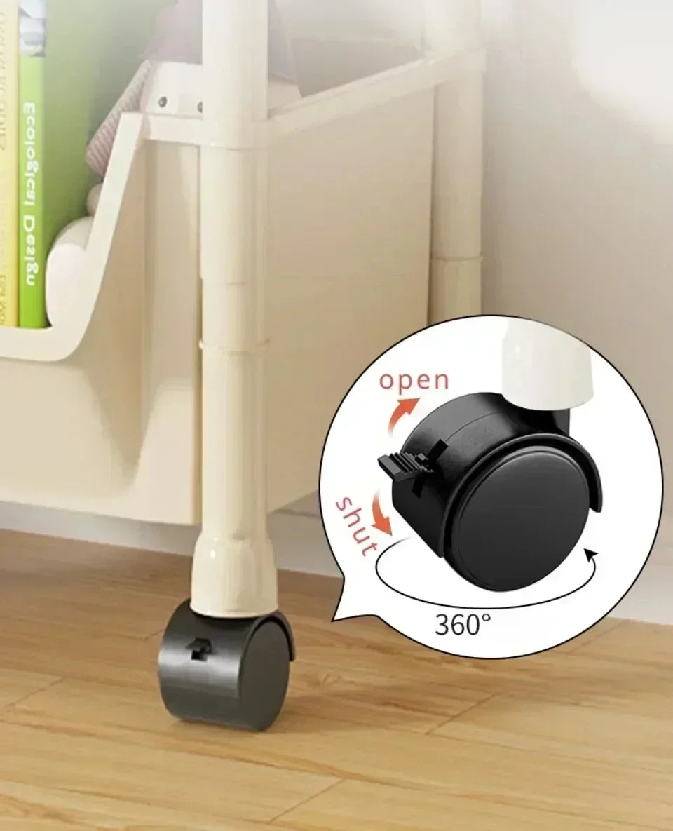 Home Trolley Bookshelf Kitchen Storage Rack Kitchen Corner Narrow Slit Storage Cabinet Bathroom Living Room Storage Rack