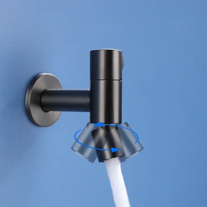 Free Swing Single Cold Faucet Wall Mounted Bathroom Hardware Mop Pool Water Tap with 1/2" Male Connection