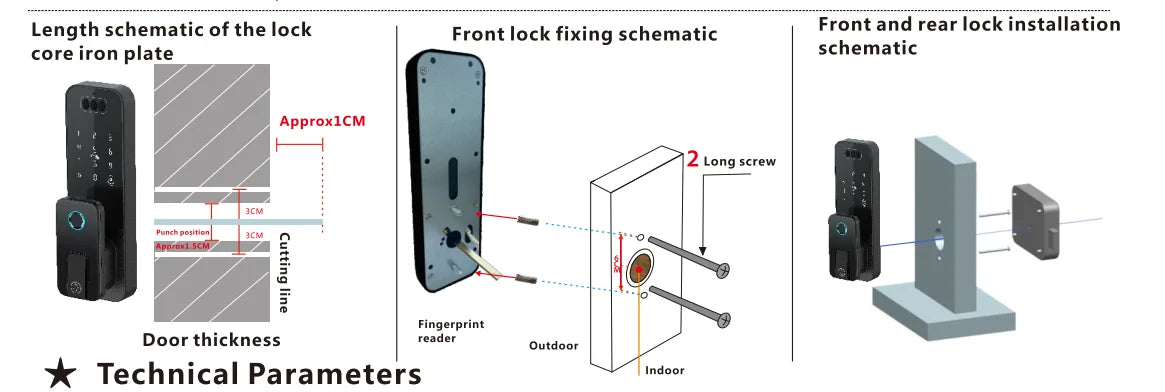 Waterproof 3D Face Recognition Outdoor Gate Fingerprint Lock Tuya WiFI App Passcode Rfid Card Keyless Electronic Smart Door Lock