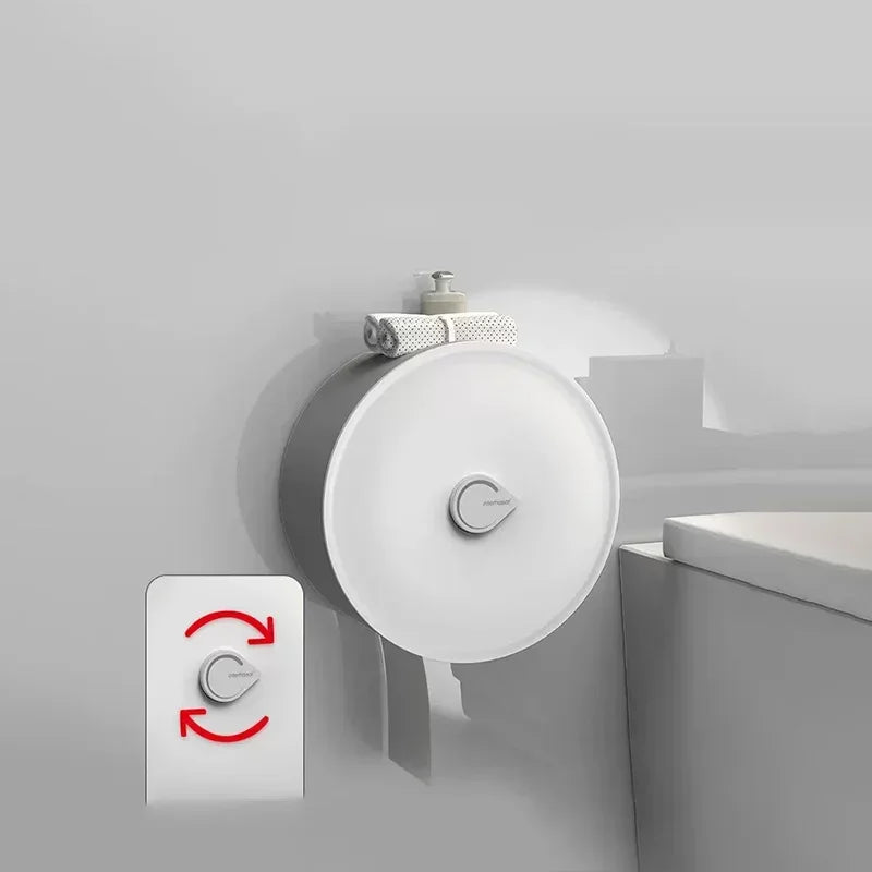 Large capacity tissue holder tissue box wall mounted non perforated hotel roll paper box toilet tissue holder paper box