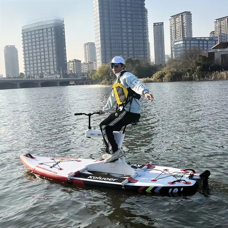 SUP Inflatable Paddle Board Outdoor Water Bike Beginner Water Ski Board Water Sports Float Board