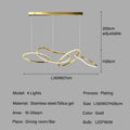 Postmodern Luxury led hanging lamp Minimalist art Personality Chandelier for Living Dining room Iron LED ring chandelier Light