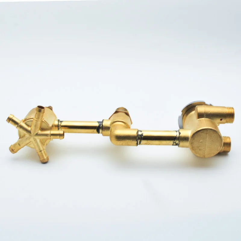 New Triple Handle Thermostatic Brass Shower Faucet Shower Room Auto Thermostatic Control Valve Mixer Tap  2/3/4/5 Way Diverter