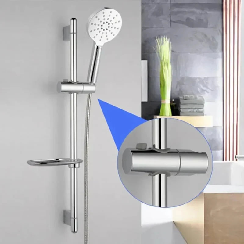 Universal Shower Head Holder Adjustable 18~25mm ABS Chrome Shower Rail Holder Bathroom Accessories Shower Mounting Brackets Univ
