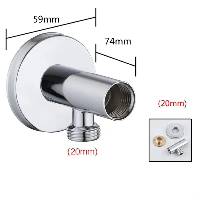 1/2" 3/4" Universal Bathroom Faucet Fixed Base Wall Mounted Tap Installation Adapter Shower Inlet Outlet Mix Water Valve Parts