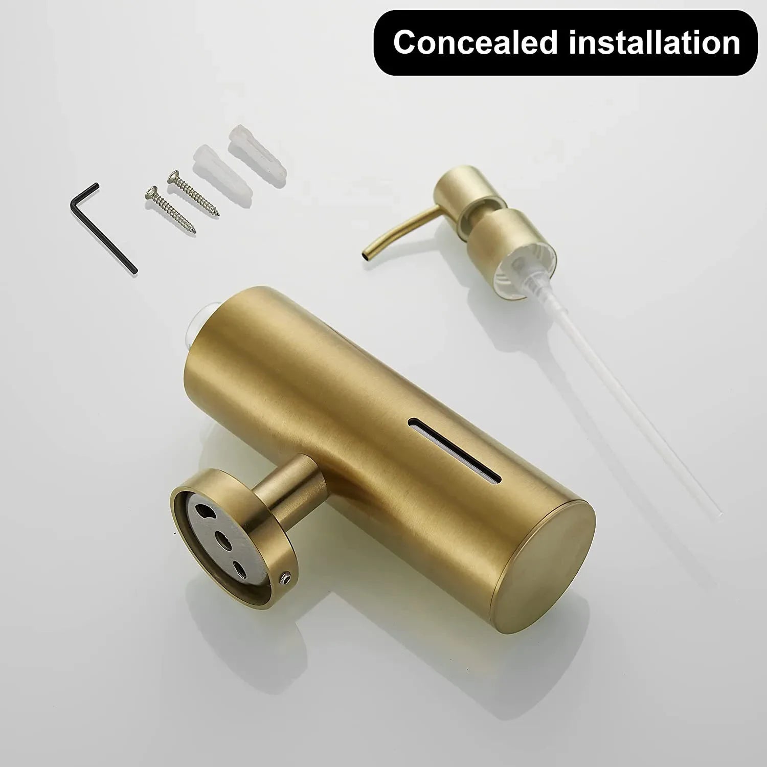 304 Brushed Stainless Steel Manual Soap Dispenser Wall Mounted Golden Black Square Round Soap Dispenser for Hotel Bathrooms