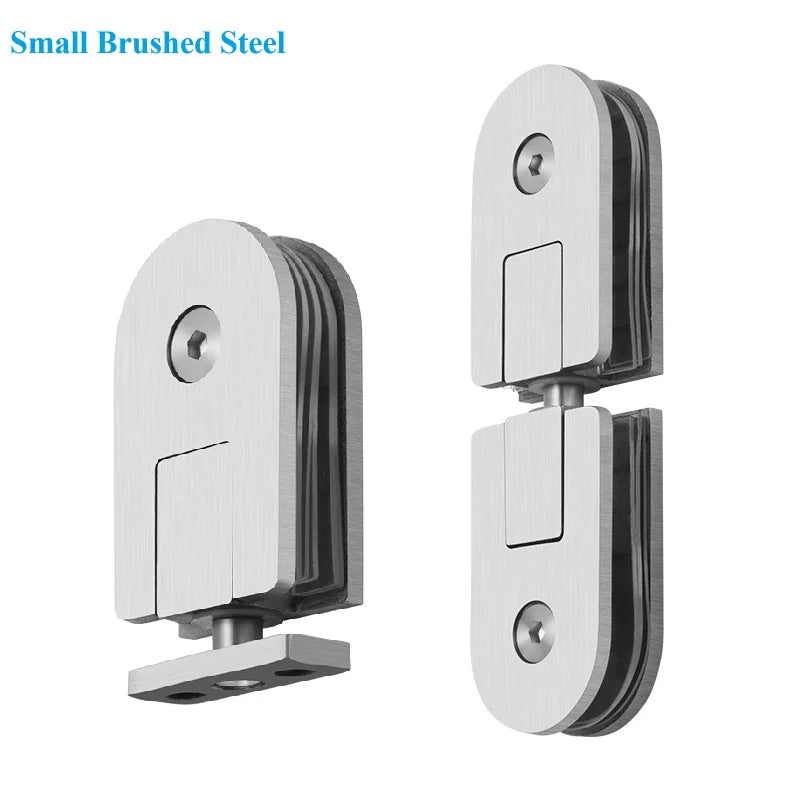 1Pair SUS304 Framless Glass Door Pivot Hinge For Shower Enclosure Commercial Entry Cubicle