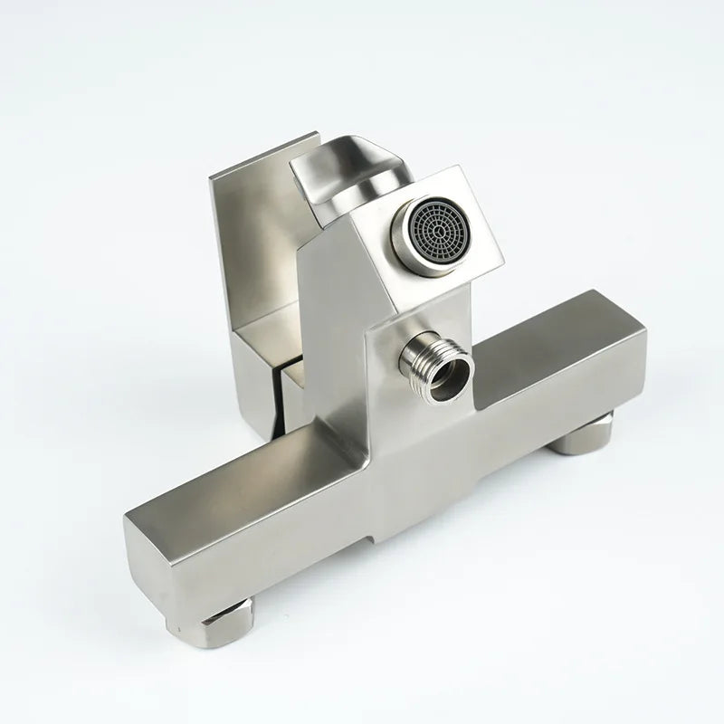 Bathroom Shower Faucet  Wall Mounted 304 SUS Shower Faucet Set Brushed Finished Styel New