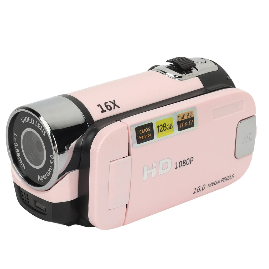 16MP Digital Camera HD Video Camcorder 2.4 Inch Rotatable Screen 16X Digital Zoom Video Camera Recorder USB Connection Port