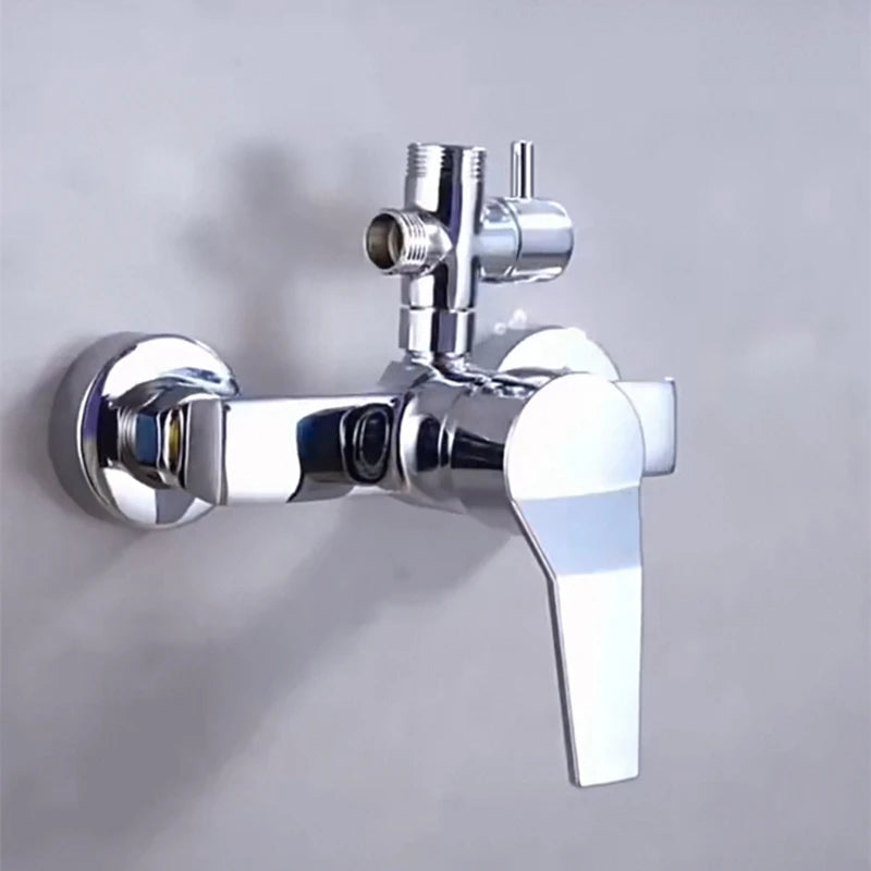 Metal 3 Way Shower Head Diverter Valve G1/2 Three Function Switch Adapter Connector Head Faucet Bathroom Accessories