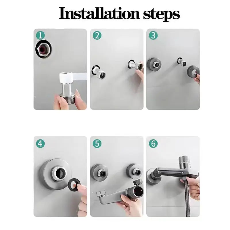 Modern Bathroom Faucet - Wall-Mounted Bathtub/Shower Mixer Tap with Hot & Cold Control, Concealed Valve, Matte Black Finish for