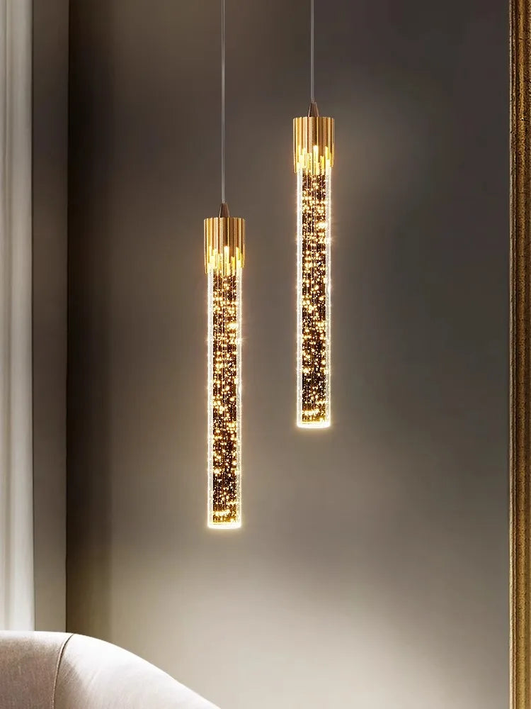 Modern Pendant Light Fixtures Crystal Led Bar Hanging Bedside Lamps Living Room Bedroom Indoor Lighting Creative Home Decor Bar
