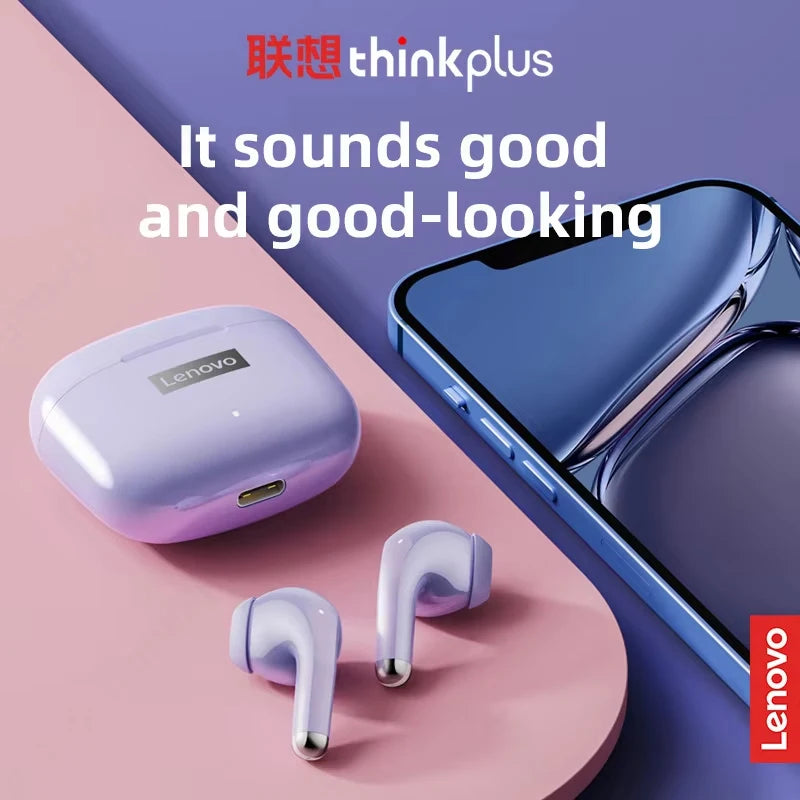Lenovo LP40 Pro Headphones Wireless Bluetooth 5.4 TWS Hifi Stereo Earphones Gaming Sports Touch Control HD Call with Mic Earbuds