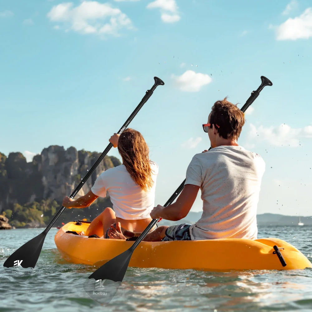 Aluminum Alloy Double-Headed Kayak Paddle Adjustable Length Stand Up Paddleboard Paddles SUP Surfpaddle for Canoe Kayaking Boat