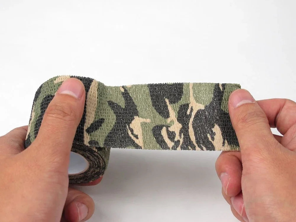 Elastic Wrap Tape  Adhesive Outdoor Hunting Camouflage Stealth Tape Waterproof Wrap Durable Self Adhesive Elastic Bandage