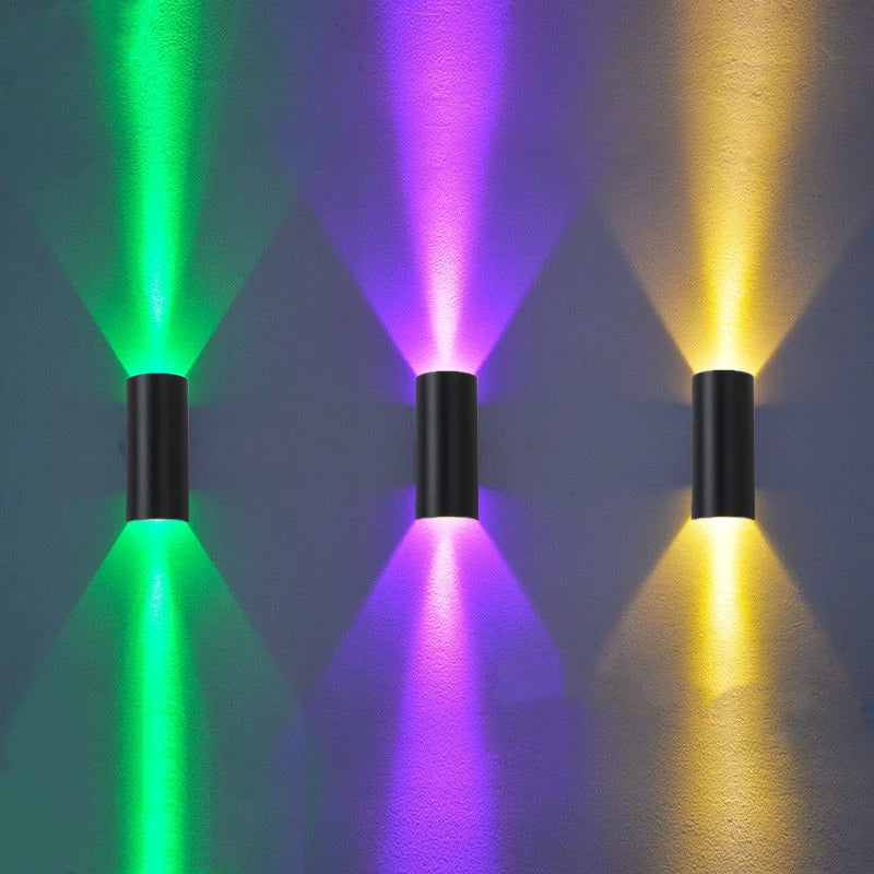 Tuya Smart LED Wall Light Up and Down RGB CCT Outdoor Bluetooth/WIFI APP Control GU10 Bulb Exterior Garden Porch Sconces Lamp
