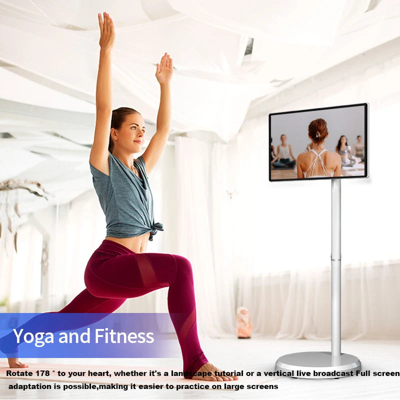 21.5 Inch Portable Smart TV With Touch Screen Display And Interactive LCD Monitor Movable Televisions And Camera