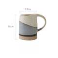 Handmade Stoneware Mug Retro Black White Latte Coffee Cup Ceramic Cup