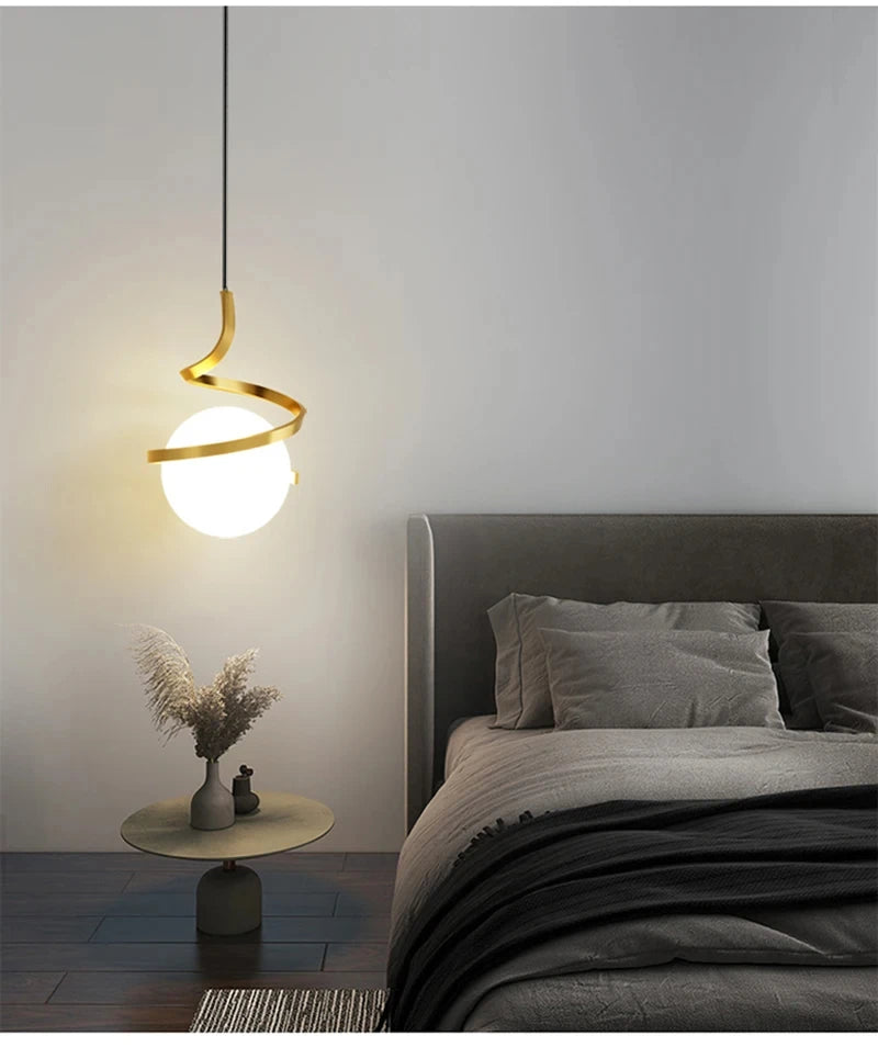 Modern LED Pendant Lights Indoor Lighting Glass Hanging Lamp For Home Dining Tables Bedside Kitchen Living Room Decoration Light