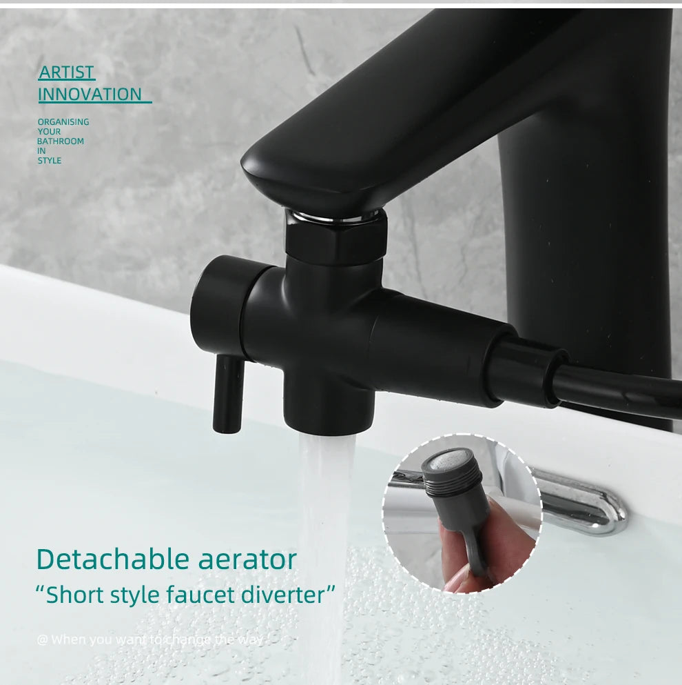 Ciencia Brass Faucet Diverter Valve Kitchen Sink Faucet Valve Splitter with Aerator Sink Hose Connector M22 to M24