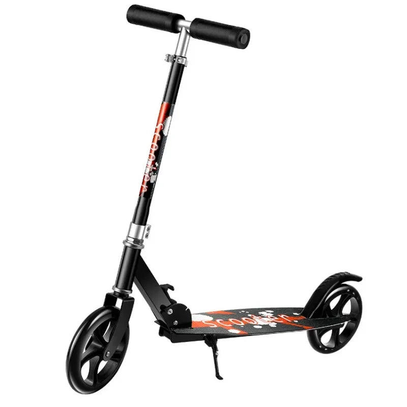 Foldable Scooter for Kid Teen Adult Adult Scooter All Iron 200mm Big Wheel Scooter City To Work Scooter Campus Foot Scooter
