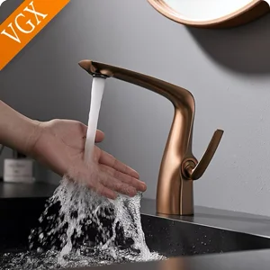 VGX Bathroom Faucets High Basin Mixer Sink Tall Faucet Gourmet Washbasin Taps Water Tap Hot Cold 360° Tapware Crane Brass Black