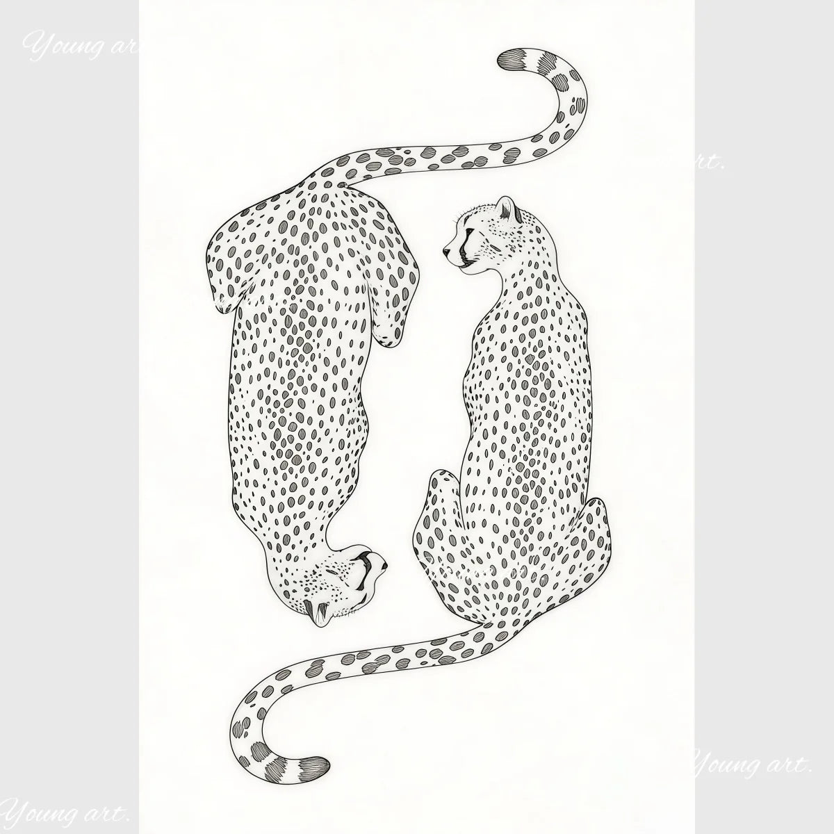 1/6pcs Retro Leopard Cheetah Abstract Canvas Print Poster Y2k Chic Modern Minimalism Art Prints Living Room Home Decor Poster