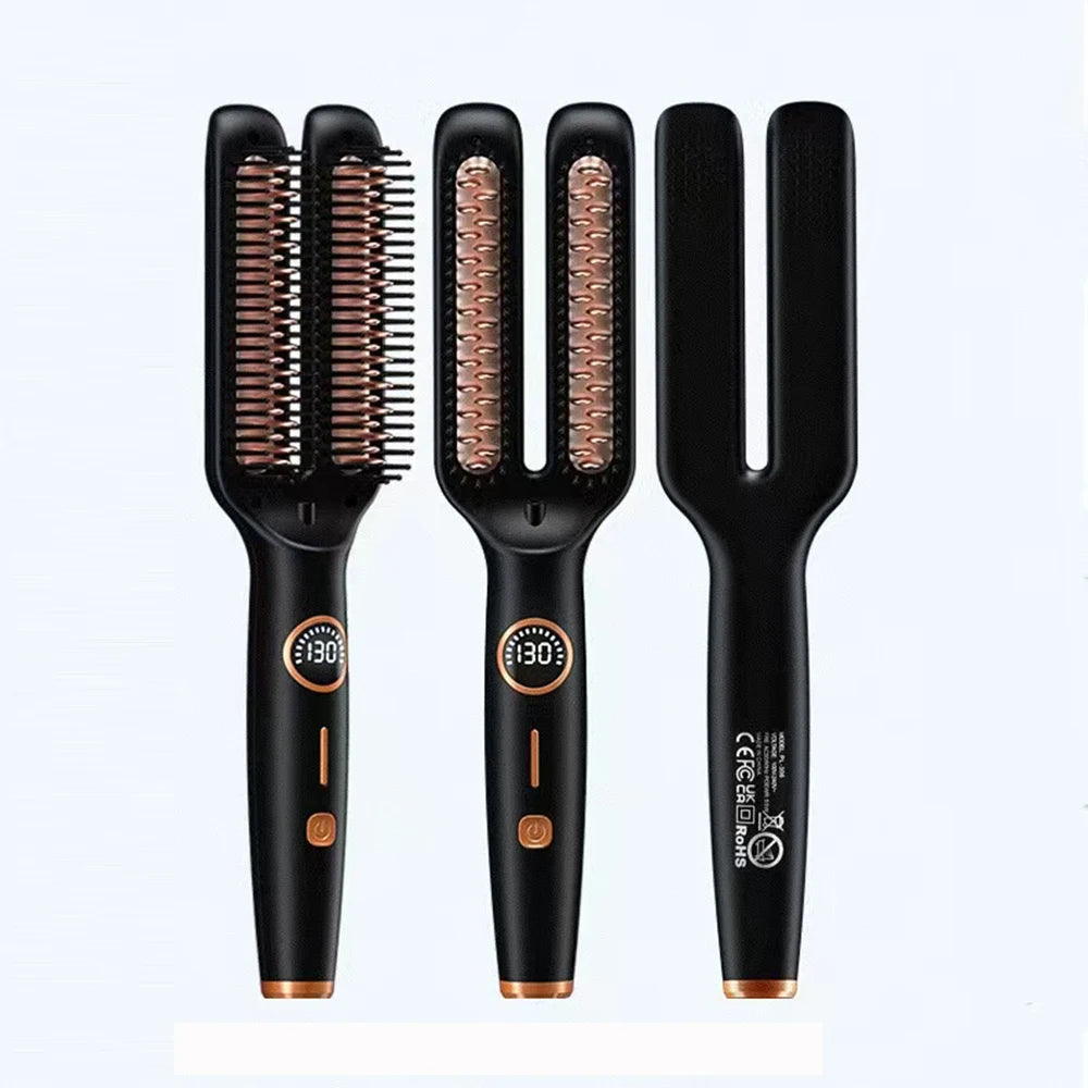 Curling Hair Straightener Hot Comb Electric Straighten Hair Brush Styling Tool Electric Hair Curler Brushes Salon Equipment