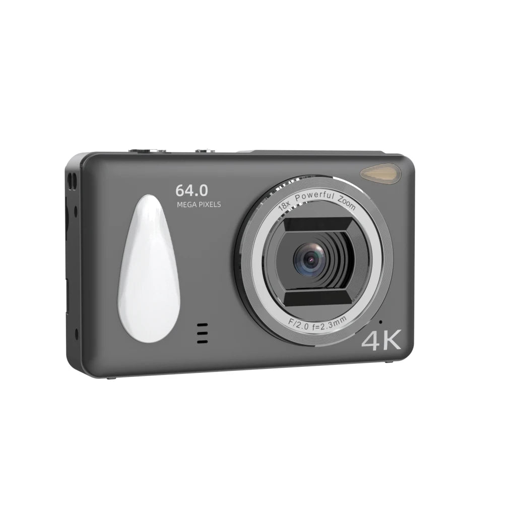 UHD 4K Digital Camera  2.4inch IPS Screen 18X Zoom Video 64MP Photo Compact Optical Camcorder Cameras for YouTube Vlog Photos