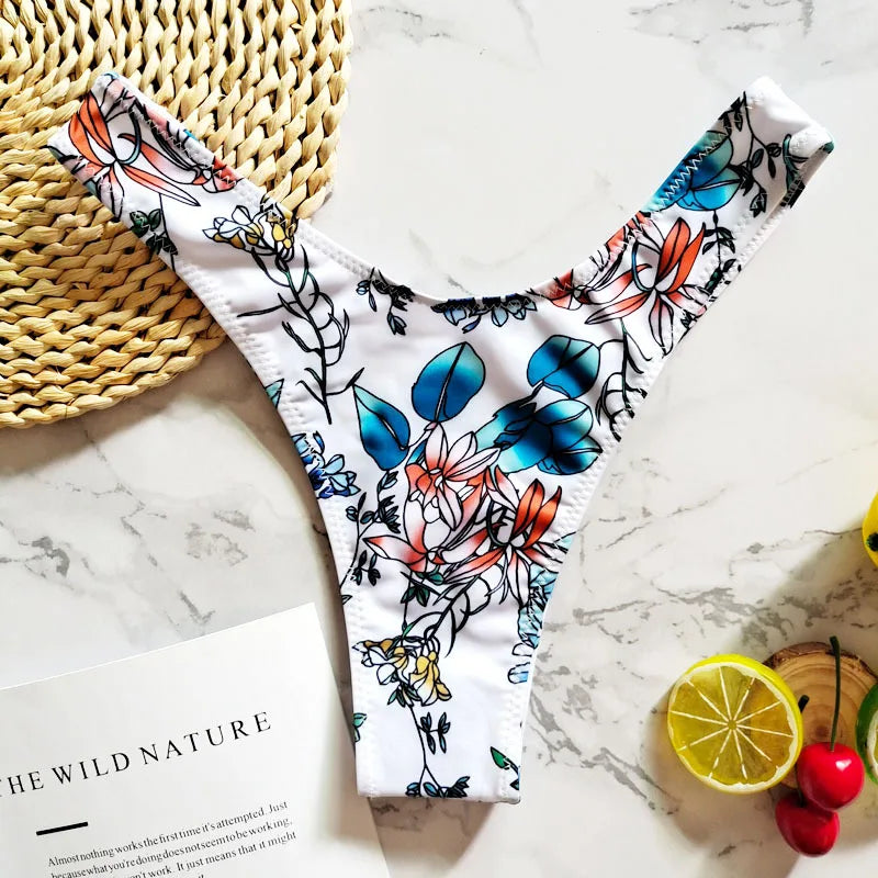Bikini Brazilian  Beachwear Bikini Bottom Swimwear Bottom Thong Sexy Mini String Swimwear Bikini Swimsuit for Women Biquini
