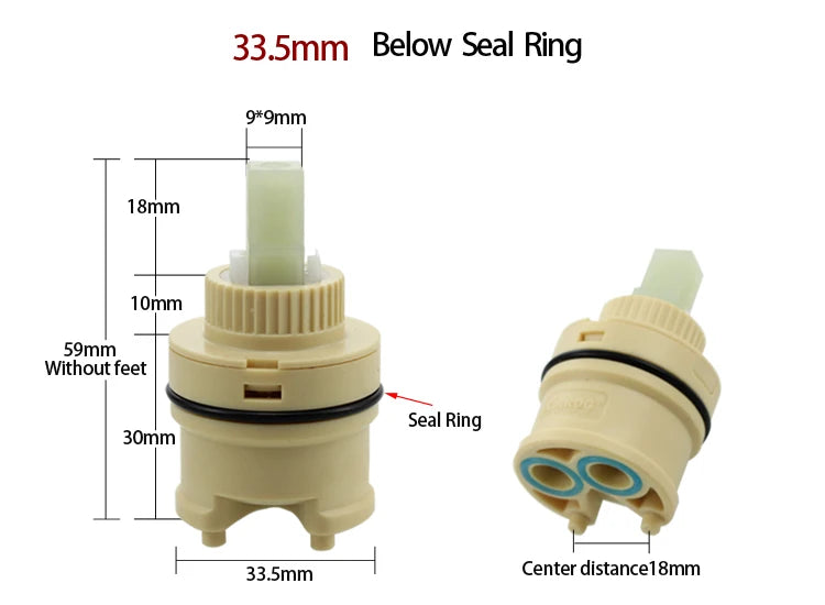 Tap Mixing High Spool Valve 25mm/35mm/40mm Faucet Accessories Ceramic Cartridge Faucet Cartridge Mixer Kitchen Bath Basin Shower