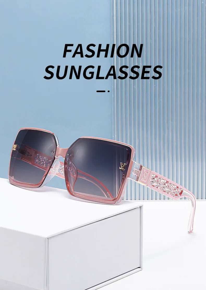 2026 New Fashion Glamour Sunglasses For Women And Men Stylish Oversize Designer Sun Glasses Square Unisex Shades UV400