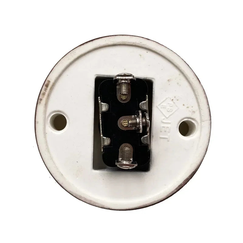 Home Improvement Round Ceramic Retro Toggle Switch 1 Ｗay 2 Way Control Wall Light Rocker Switch