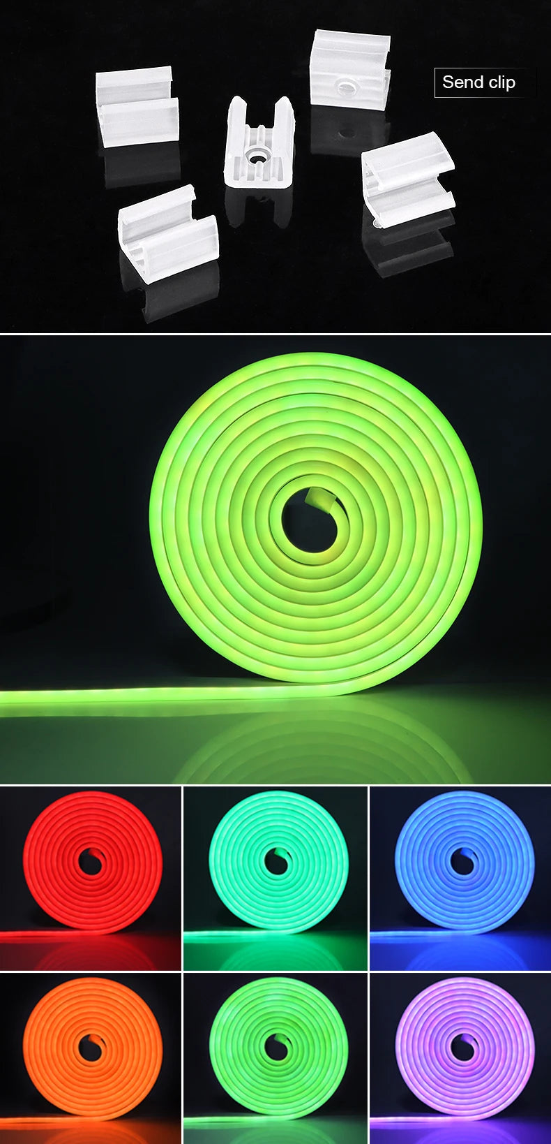 12V Smart Wifi APP Control LED Light RGB Neon Strip Night Light with PIR Motion Sensor Dimmable Silicone Tape Voice Assistant