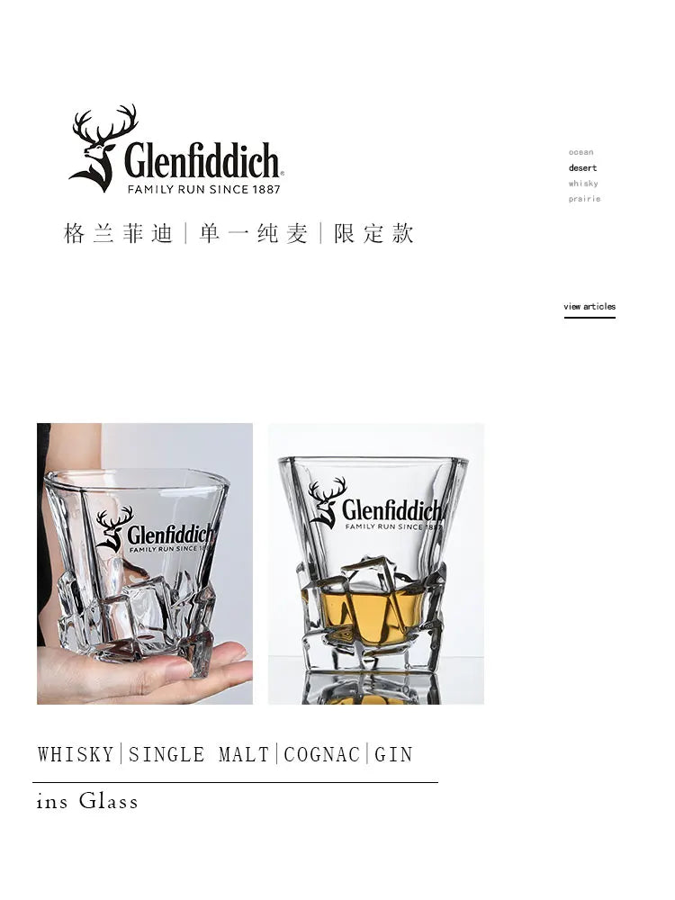 Fashion Whiskey Glasses, Scotch Whisky, Bourbon, Cocktails, RUM, Durable Whiskey Glasses