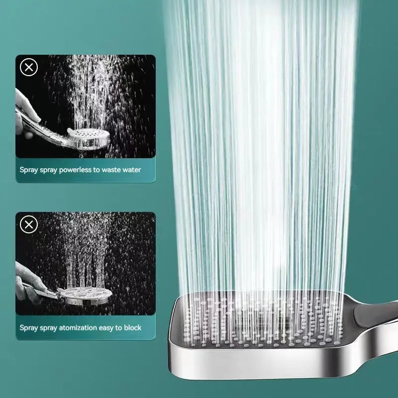 1.5/2/3M Stainless Steel Shower Hose Black/Silver Long Bathroom Shower Water Hose Extension Plumbing Pipe Showerhead Tube
