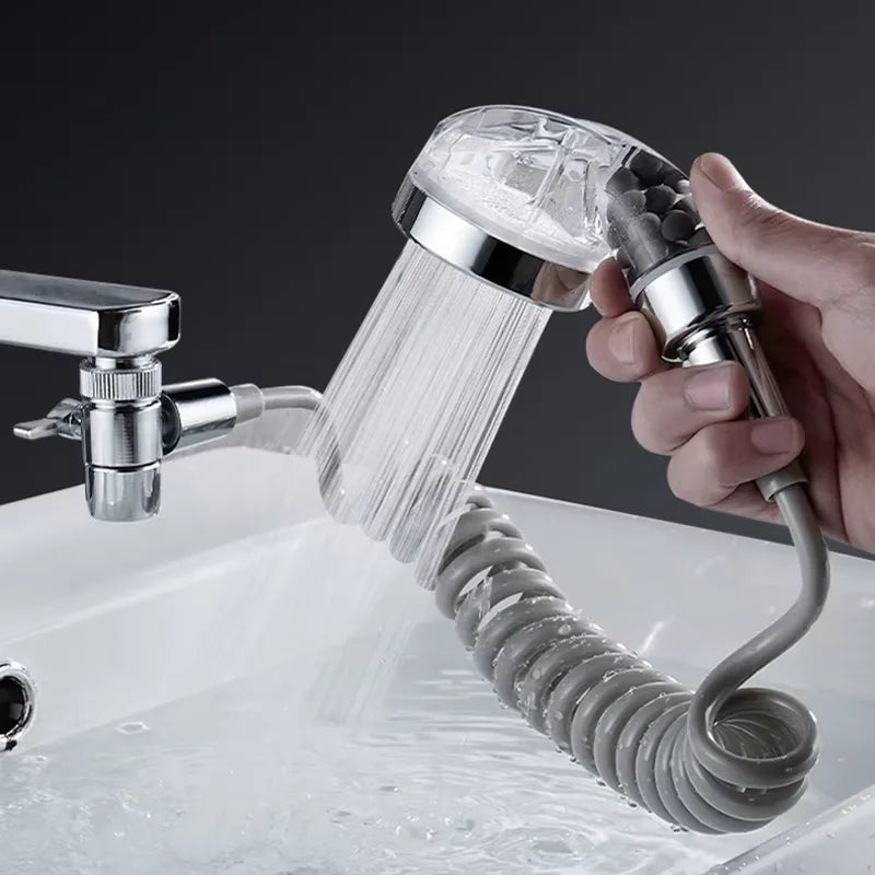 Faucet External Shower Extender Washbasin Swimming Pool Shampoo Shower Handwashing Bathroom Shower Booster Nozzle Kit