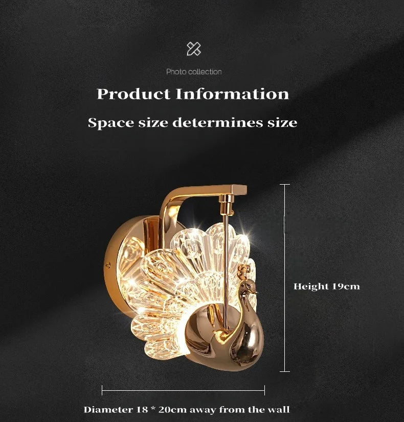 Light Luxury Led Wall Lamp Home Decoration Bedroom Bedside Lamp Living Room Hotel Dining Room Background Staircase Wall Lamp
