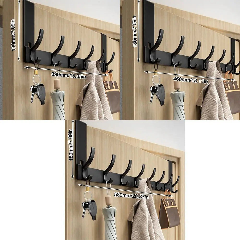 Door Behind Hook Storage Wall Hanging Clothes Hanger Coat Hook Punch-free Hanger Bedroom  Kitchen Organizer Quick Installation
